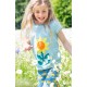 Top - Frugi - CAMILLE - ECHINACEA - Flower and blue stripe 