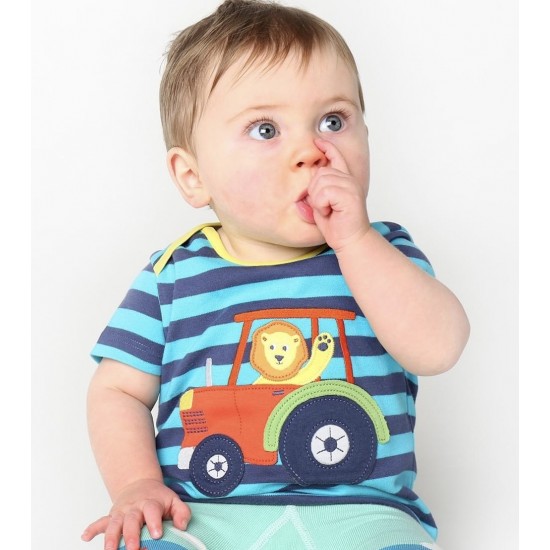 Top - FRUGI - BOBSTER - Navy stripe lion and tractor