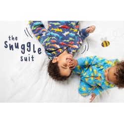 Snuggle suit - SEA - Big Kids - Frugi - Shiver of Sharks
