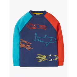 Top - Frugi - JAX - Squids and sharks  - navy blue 