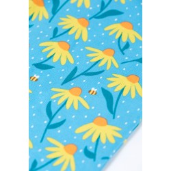 JACKET - Frugi - Echinacea flowers - aqua blue and yellow