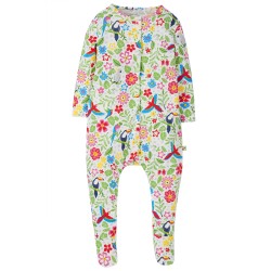 Babygrow - BIRDS - Frugi - Toucan , flowers and tropical birds