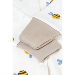 Babygrow set - BEE - 2pc - FRUGI - BEE -  Buzzy Bee babygrow and bib in a gift box - UNISEX
