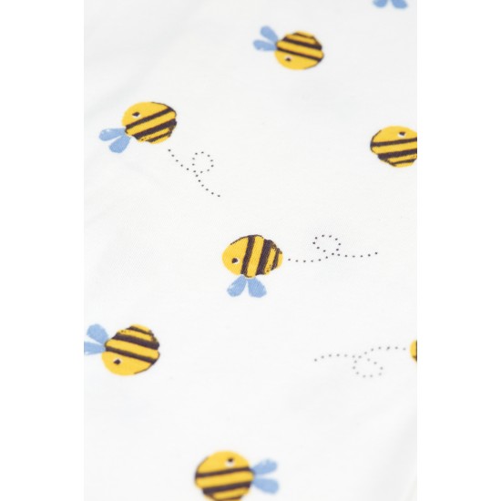 Babygrow set - BEE - 2pc - FRUGI - BEE -  Buzzy Bee babygrow and bib in a gift box - UNISEX