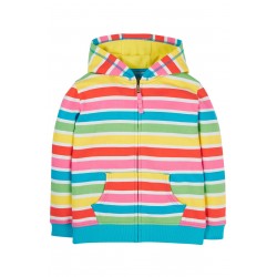 Hoody - Frugi - STRIPE - CARBIS - Rainbow white stripe 