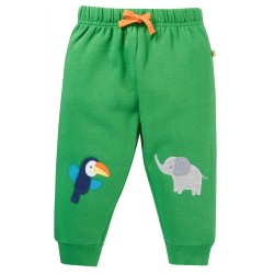 Trousers - Crawlers - ANIMALS - Frugi - Toucan Bird and Elephant Jungle
