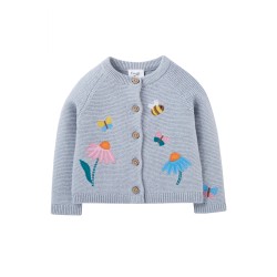 Cardigan - Frugi - Colby - Flowers and bees - last 6-9m