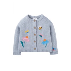 Cardigan - Frugi - Colby - Flowers and bees 