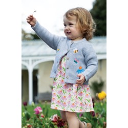 Cardigan - Frugi - Colby - Flowers and bees - last 6-9m