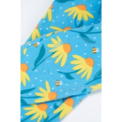 Trousers - Crawlers - FLOWERS - Frugi - Echinacea - flowers and bees