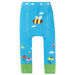 Leggings - Frugi - Knitted Leggings - Echinacea flowers and bees