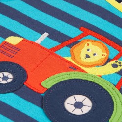 Top - ANIMALS - FRUGI - BOBSTER - LION on tractor (matching Carknie dungarees also available )