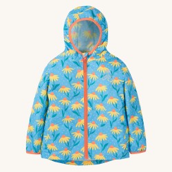 JACKET - Frugi - Echinacea flowers - aqua blue and yellow