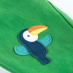 Trousers - Crawlers - ANIMALS - Frugi - Toucan Bird and Elephant Jungle
