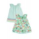 Dress - Reversible - Frugi - Lowen - Tropical birds, toucan and Spring Dobby