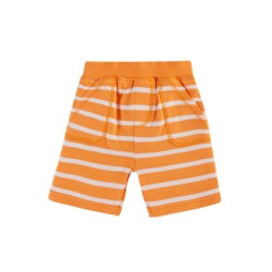 Shorts - Frugi - Ellis - Tangerine Orange Breton Stripe