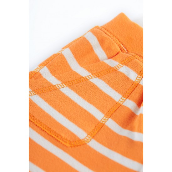 Shorts - Frugi - Ellis - Tangerine Orange Breton Stripe
