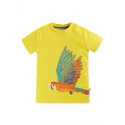 Top - BIRDS - Frugi - Carsen - parakeet parrot - Yellow Macaw