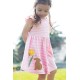 Dress - Frugi - BOBBY - Bunny Rabbit - pink stripe