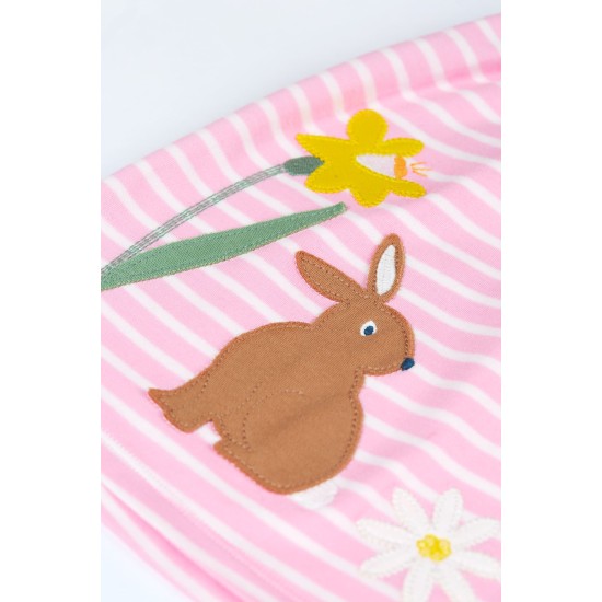 Dress - Frugi - BOBBY - Bunny Rabbit - pink stripe