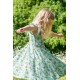 Dress - SKATER - Short sleeves - FRUGI - Morwenna - Bunny Rabbits and Garden flowers 