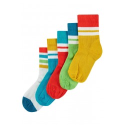 Socks - 5pc - UNISEX - Frugi- Reed - Rainbow multipack