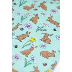 Babygrow Set - BUNNY - 2pc - Frugi - Babygrow and Bib Gift Set - Riverine - UNISEX - Bunny Rabbits 