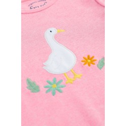 Babygrow - Romper - SUMMER - Frugi - SHORTIE - RUE -  PINK DUCK