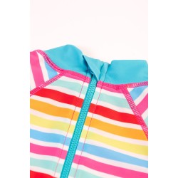 Sun and swim - Swimwear - Frugi - Sun Safe suit - TURTLE - seaside stripe pink