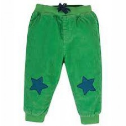 Trousers - CORDS - Frugi - Cassius - Green Cords with star applique - last size