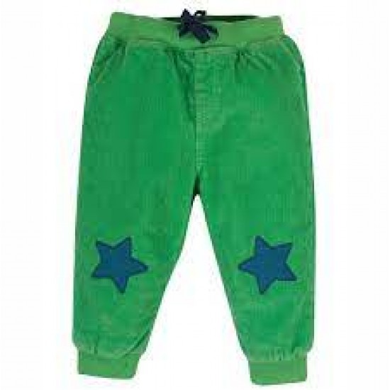 Trousers - CORDS - Frugi - Cassius - Green Cords with star applique - last size