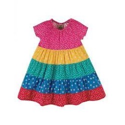 Dress - Frugi - Dorothy - Rainbow Layer Twirly 