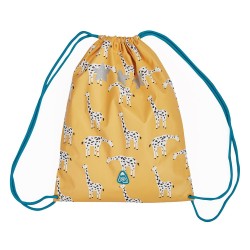 Bag - Drawstring Sport Bag - FRUGI - Good to go - Yellow - Giraffe 