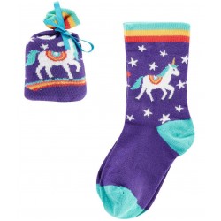 Socks - PURPLE - Frugi - Super socks in a bag - Unicorn - Cosmic Purple- 0-6m - last size in sale