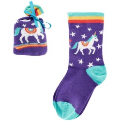 Socks - ANIMALS - UNICORN - PURPLE - Frugi - Purple - last 0-6m 