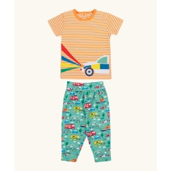 Set - Vehicles -  2pc - Frugi - Holland - Summer 2pc Outfit - To the rescue - ambulance, fire engine, cars..