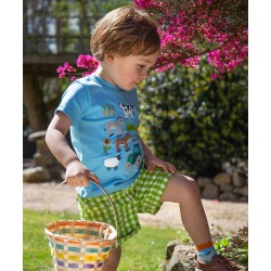 Top - FARM - Frugi - Creature - Sky Blue - FARM LIFE
