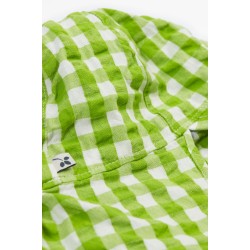 Sun and swim - Hat -  Legionnaires - PLAIN - Green Check - Frugi - Macaw Gingham Green