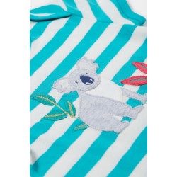 Babygrow - Romper - SUMMER  Frugi - SHORTIE - Rue - Sea moss white stripe - KOALA