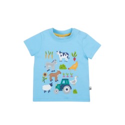 Top - FARM - Frugi - Creature - Sky Blue - FARM LIFE