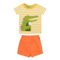 Set - Animals - 2pc - FRUGI - Easy on wrap around - crocodile