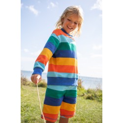 Shorts - STRIPE - Frugi - Samson - with pocket -  Bold and Bright