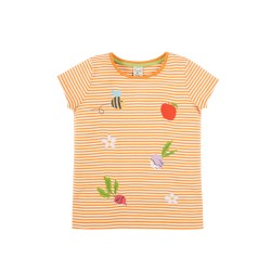 Top - GARDEN - Frugi - Camille - VEGETABLES - bees and flowers 