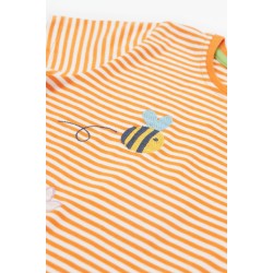 Top - GARDEN - Frugi - Camille - VEGETABLES - bees and flowers 