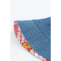 Sun and Swim - HAT - FLOWERS - Frugi - REVERSIBLE - HATTIE - Fill the world with colour