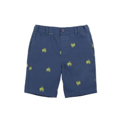 Shorts - FARM - Frugi - BRYN - Navy Blue - TRACTORS