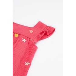 Dress - Flowers - Frugi - ASHA -  2pc - Muslin with Bloomers - Petal and Fruit