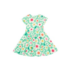 Dress - SKATER - Flowers - Short sleeves - FLOWERS - FRUGI - Daisy Field - Fill The World With Flowers