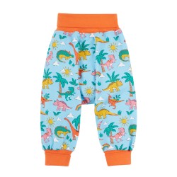 Trousers - Parsnip Pants - DINOSAURS - Frugi - Bluebird Dino land - Walk with dinosaurs