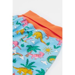 Trousers - Parsnip Pants - DINOSAURS - Frugi - Bluebird Dino land - Walk with dinosaurs